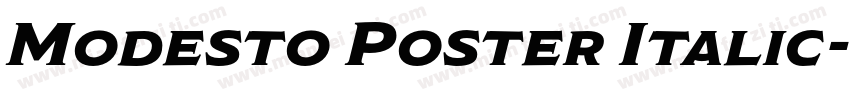 Modesto Poster Italic字体转换